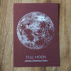 rust full moon print on wooden background