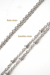 side by side of rolo and satellite chain styles