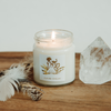 lit soy air element crystal infused intention candle
