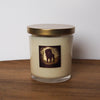 luxury leo zodiac crystal infused intention candle