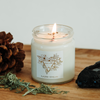 soy earth element crystal infused intention candle