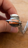 sunstone and deer antler crystal talisman necklace