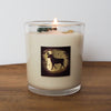 lit luxury taurus zodiac crystal infused intention candle